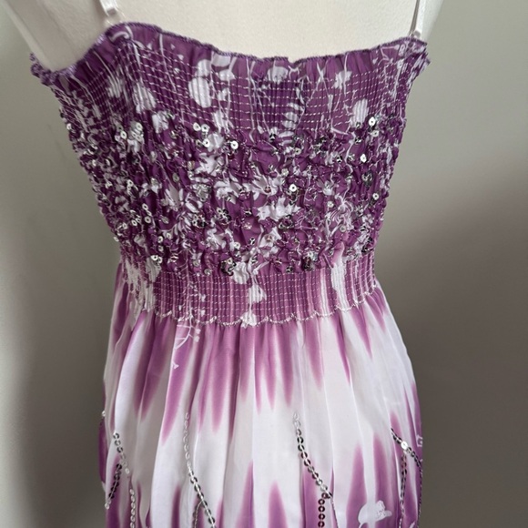 Vintage Floral Babydoll Dress Top Y2K Fairycore Coquette Boho Festival L/XL - Picture 5 of 6